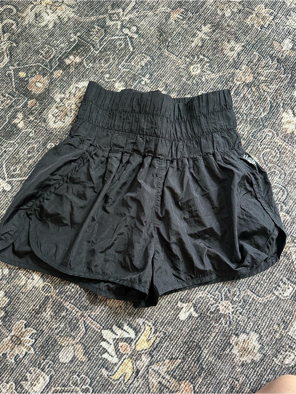Free People Black High-Waist Athletic Shorts